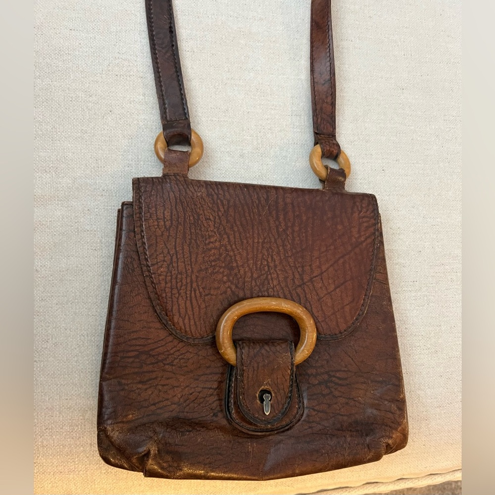 Vintage 1960s/70s Brown Leather Satchel